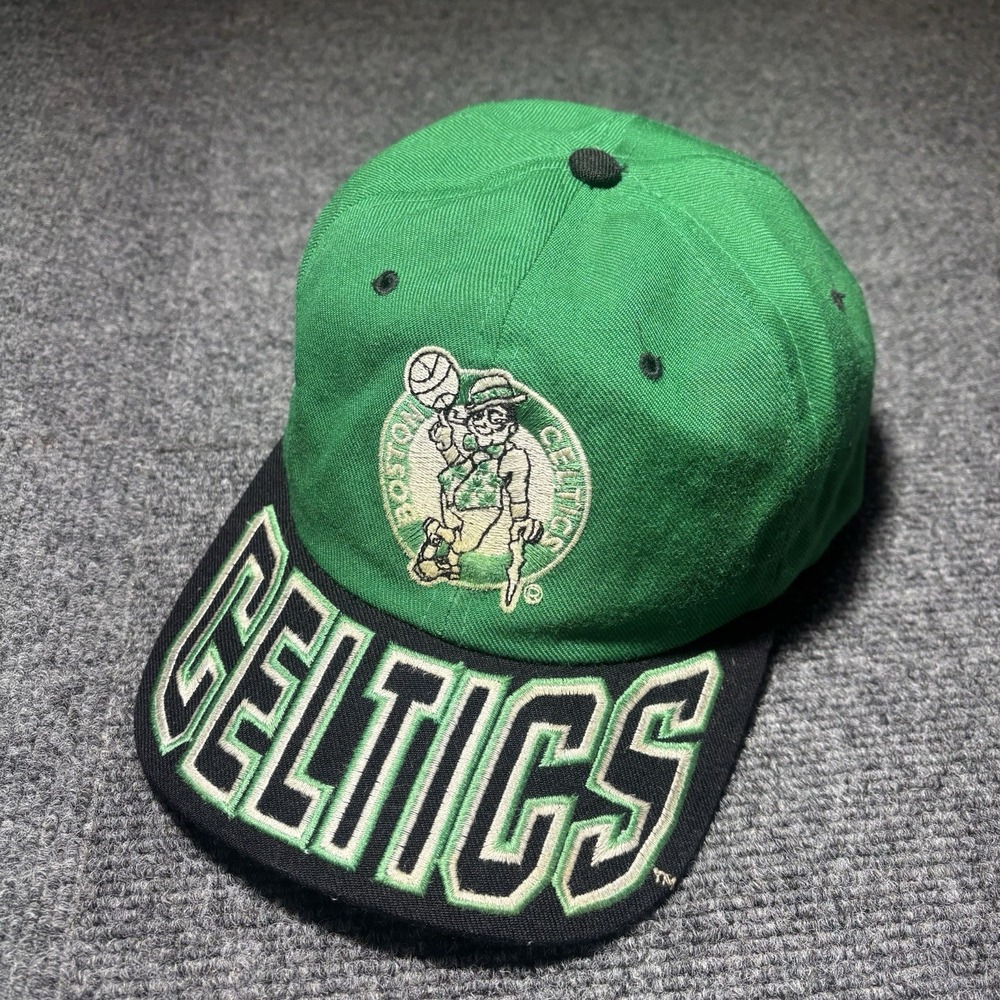 Vintage STARTER Boston Celtics Hat Snapback Embroidered Wool 90s